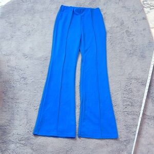 Blue casual wide leg pants sizeS elastic waist